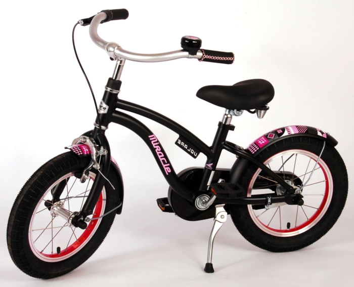 Volare Miracle Kinderfiets - Meisjes - 14 inch - Mat Zwart - Prime Collection - Afbeelding 14