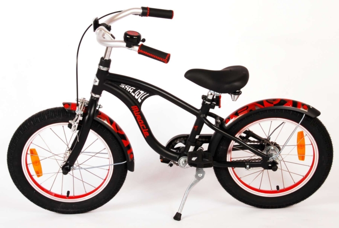 Volare Miracle Cruiser Kinderfiets - Jongens - 16 inch - Mat Zwart - Prime Collection - Afbeelding 13