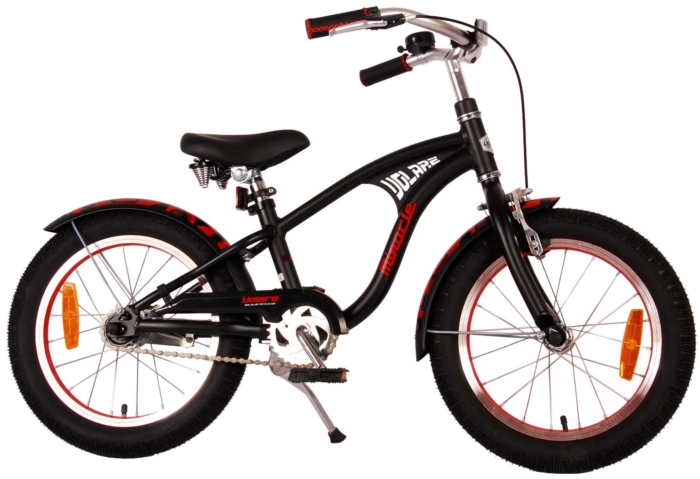 Volare Miracle Cruiser Kinderfiets - Jongens - 16 inch - Mat Zwart - Prime Collection - Afbeelding 2