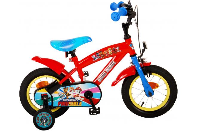 Paw Patrol Kinderfiets - Jongens - 12 inch - Rood/Blauw