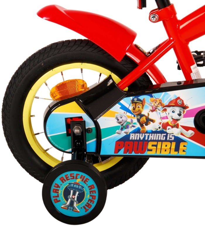 Paw Patrol Kinderfiets - Jongens - 12 inch - Rood/Blauw - Afbeelding 4