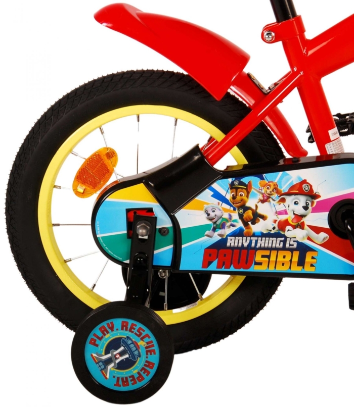 Paw Patrol Kinderfiets - Jongens - 14 inch - Rood/Blauw - Afbeelding 4