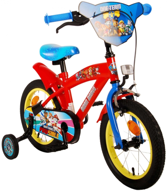 Paw Patrol Kinderfiets - Jongens - 14 inch - Rood/Blauw - Afbeelding 10