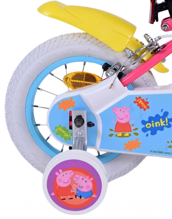 Peppa Pig Kinderfiets - Meisjes - 12 inch - Roze - Twee handremmen - Afbeelding 3