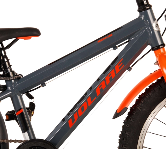 Volare Rocky Kinderfiets - 20 inch - Grijs Oranje - 6 speed - Prime Collection - Afbeelding 5