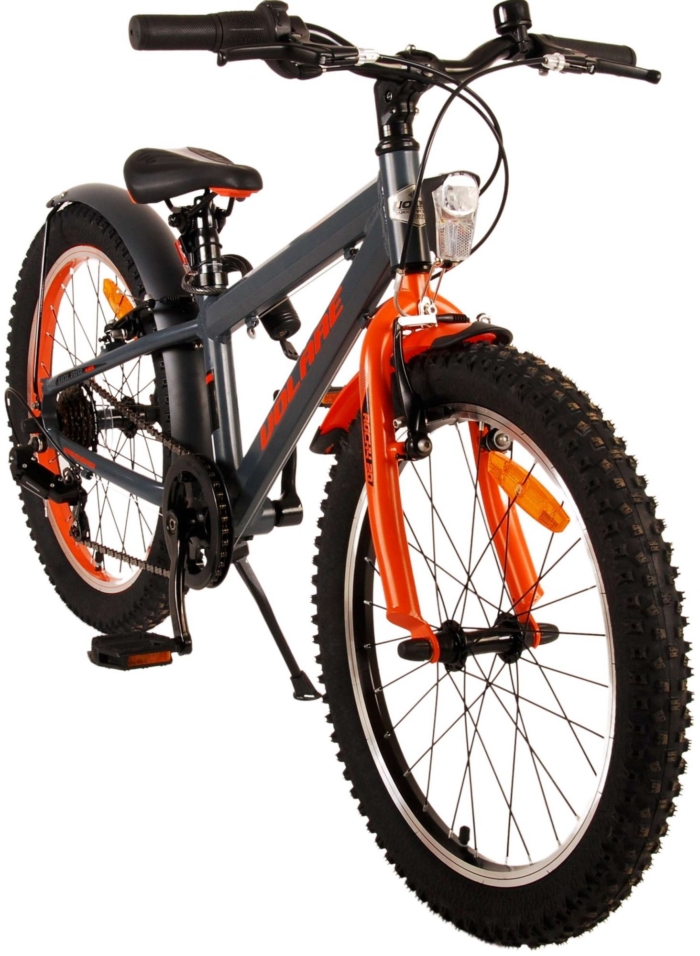 Volare Rocky Kinderfiets - 20 inch - Grijs Oranje - 6 speed - Prime Collection - Afbeelding 8