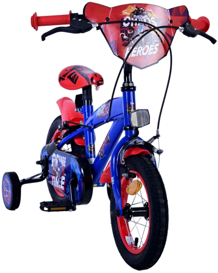 Sonic Prime Kinderfiets - Jongens - 12 inch - Blauw Rood - Twee handremmen - Afbeelding 6