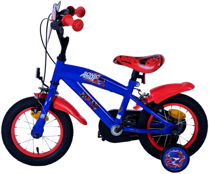 Sonic Prime Kinderfiets - Jongens - 12 inch - Blauw Rood - Twee handremmen - Afbeelding 8