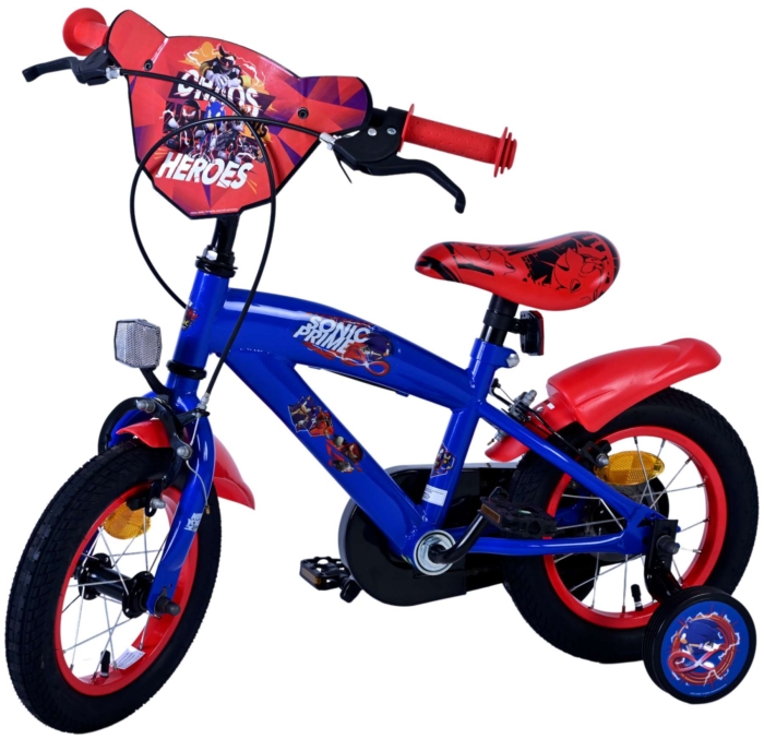 Sonic Prime Kinderfiets - Jongens - 12 inch - Blauw Rood - Twee handremmen - Afbeelding 9