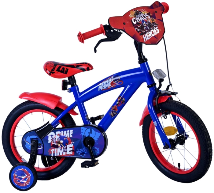 Sonic Prime Kinderfiets - Jongens - 14 inch - Blauw Rood - Afbeelding 2