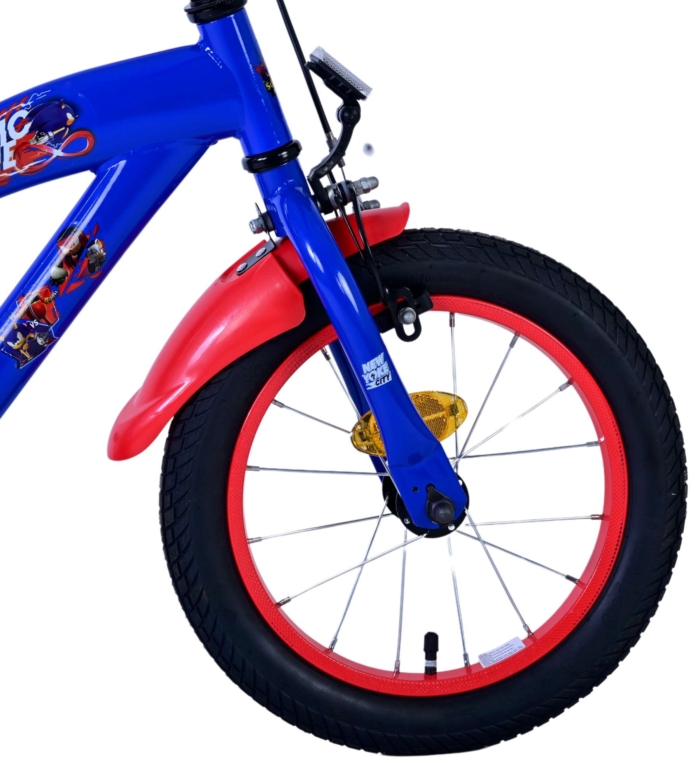 Sonic Prime Kinderfiets - Jongens - 14 inch - Blauw Rood - Afbeelding 4