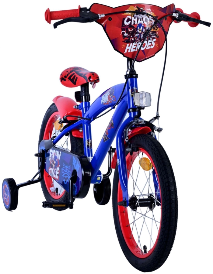 Sonic Prime Kinderfiets - Jongens - 16 inch - Blauw Rood - Twee handremmen - Afbeelding 6