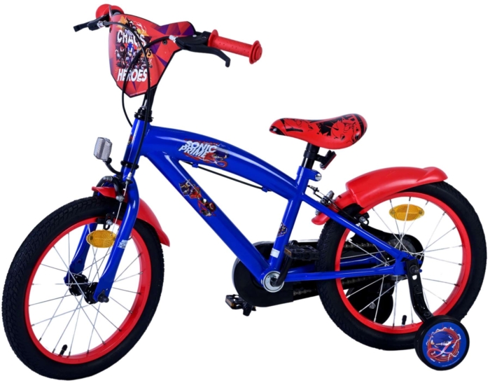 Sonic Prime Kinderfiets - Jongens - 16 inch - Blauw Rood - Twee handremmen - Afbeelding 9