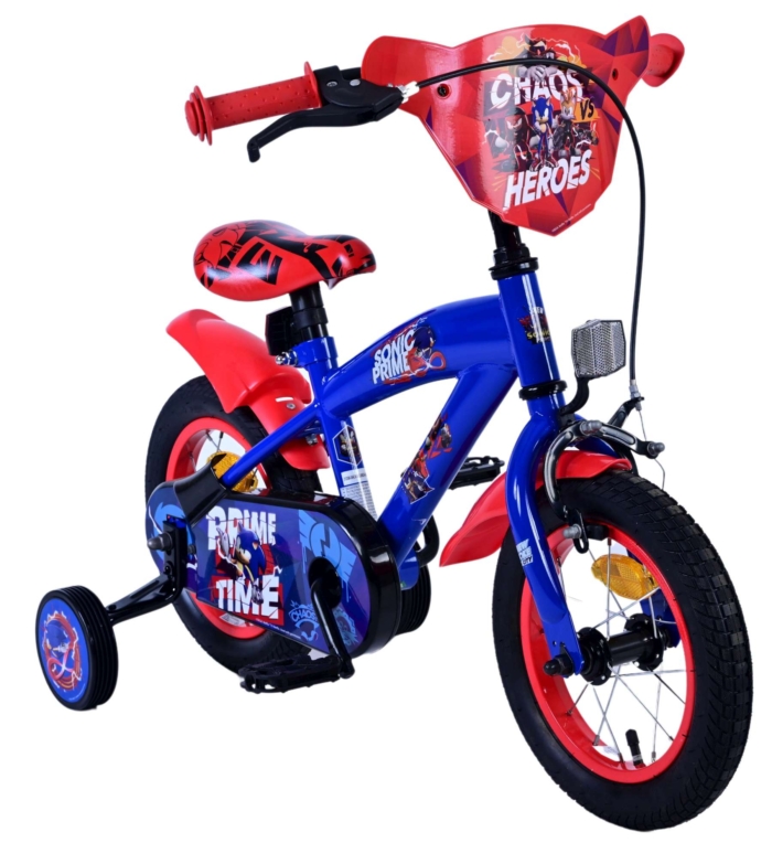 Sonic Prime Kinderfiets - Jongens - 12 inch - Blauw Rood - Afbeelding 5