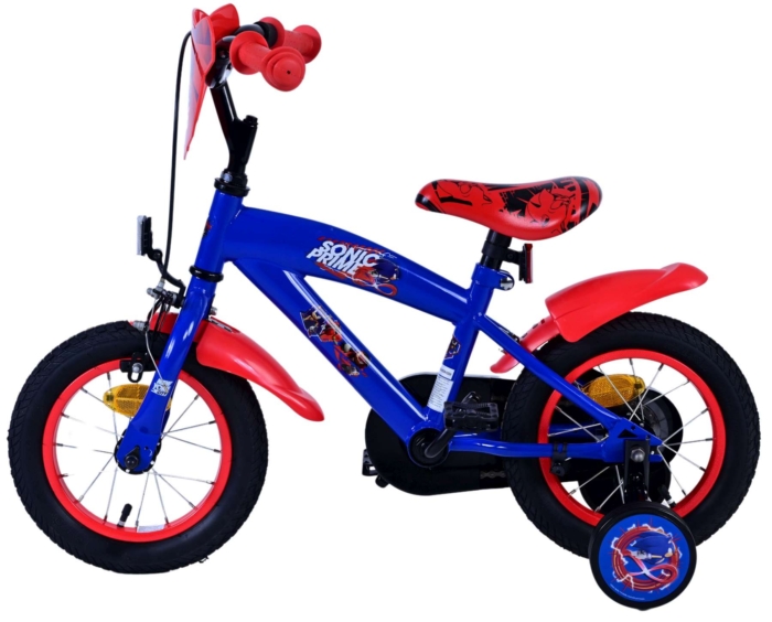 Sonic Prime Kinderfiets - Jongens - 12 inch - Blauw Rood - Afbeelding 7