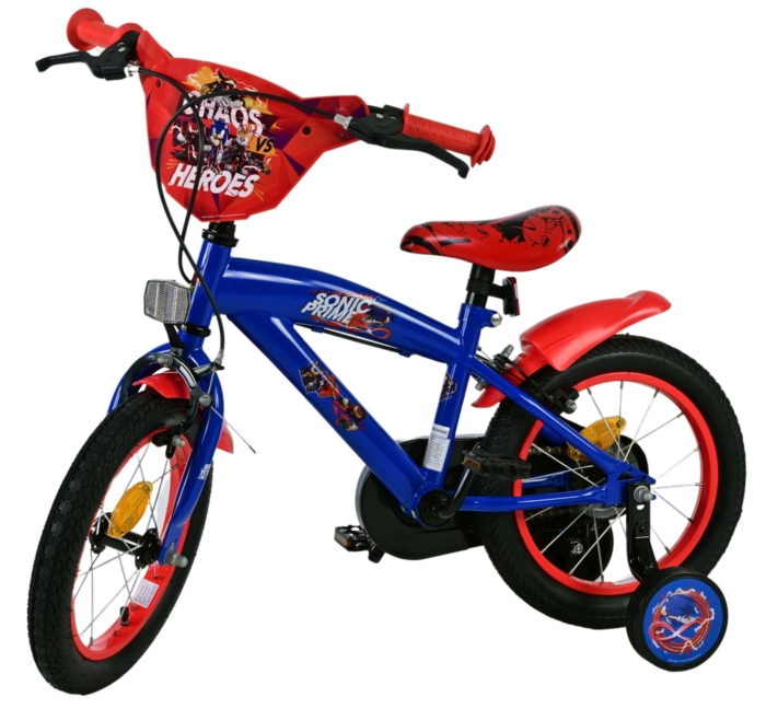 Sonic Prime Kinderfiets - Jongens - 14 inch - Blauw Rood - Twee handremmen - Afbeelding 8