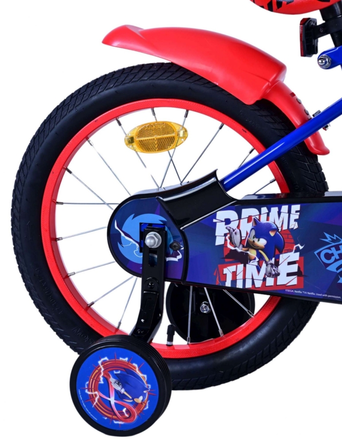 Sonic Prime Kinderfiets - Jongens - 16 inch - Blauw Rood - Afbeelding 2