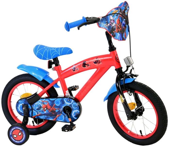 Marvel Spider-Man Kinderfiets - Jongens - 14 inch - Rood/Blauw - Afbeelding 2