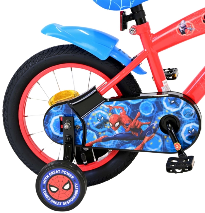 Marvel Spider-Man Kinderfiets - Jongens - 14 inch - Rood/Blauw - Afbeelding 5