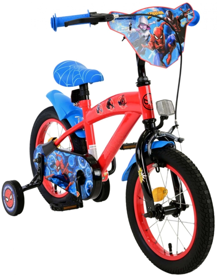 Marvel Spider-Man Kinderfiets - Jongens - 14 inch - Rood/Blauw - Afbeelding 6