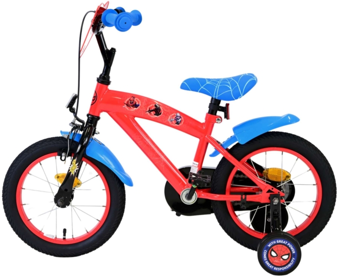 Marvel Spider-Man Kinderfiets - Jongens - 14 inch - Rood/Blauw - Afbeelding 8