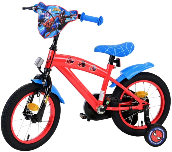 Marvel Spider-Man Kinderfiets - Jongens - 14 inch - Rood/Blauw - Afbeelding 9