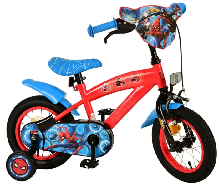 Spider-Man Kinderfiets - Jongens - 12 inch - Blauw/Rood - Afbeelding 10