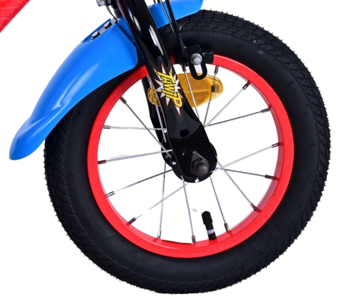 Ultimate Spider-Man Kinderfiets - Jongens - 12 inch - Blauw/Rood - Twee handremmen - Afbeelding 4