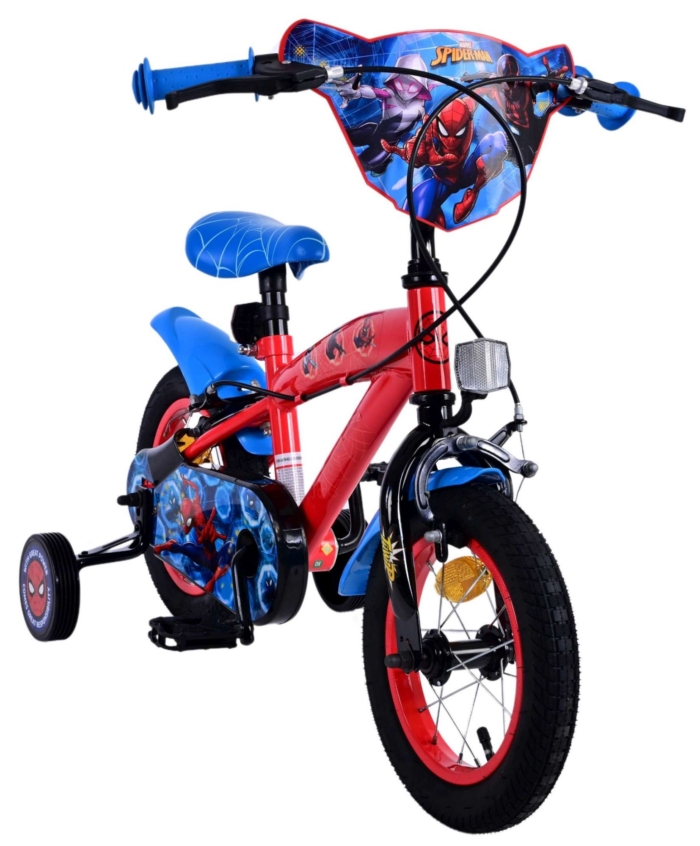 Ultimate Spider-Man Kinderfiets - Jongens - 12 inch - Blauw/Rood - Twee handremmen - Afbeelding 6