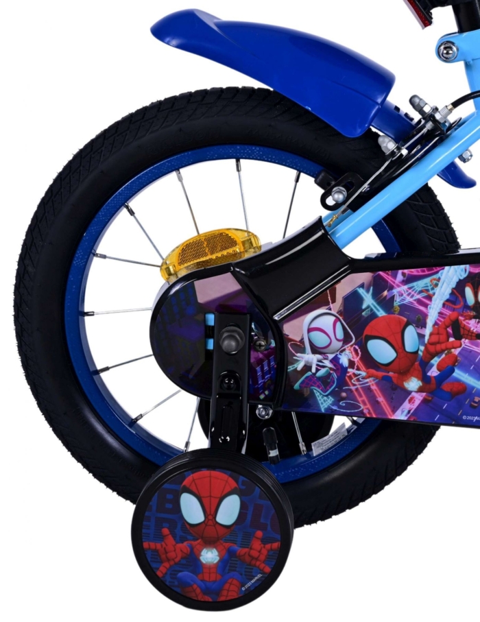 Spidey Kinderfiets - Jongens - 14 inch - Blauw Rood - Twee handremmen - Afbeelding 3