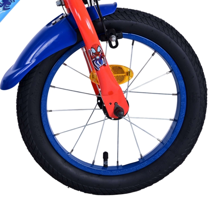 Spidey Kinderfiets - Jongens - 14 inch - Blauw Rood - Twee handremmen - Afbeelding 4