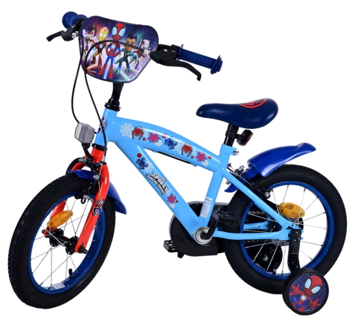 Spidey Kinderfiets - Jongens - 14 inch - Blauw Rood - Twee handremmen - Afbeelding 9