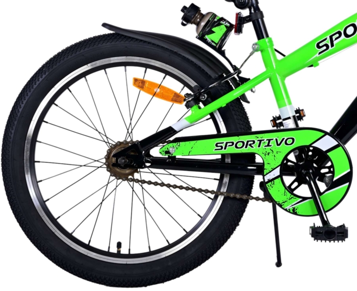 Volare Sportivo Kinderfiets - Jongens - 20 inch - Groen - Twee handremmen - Afbeelding 3