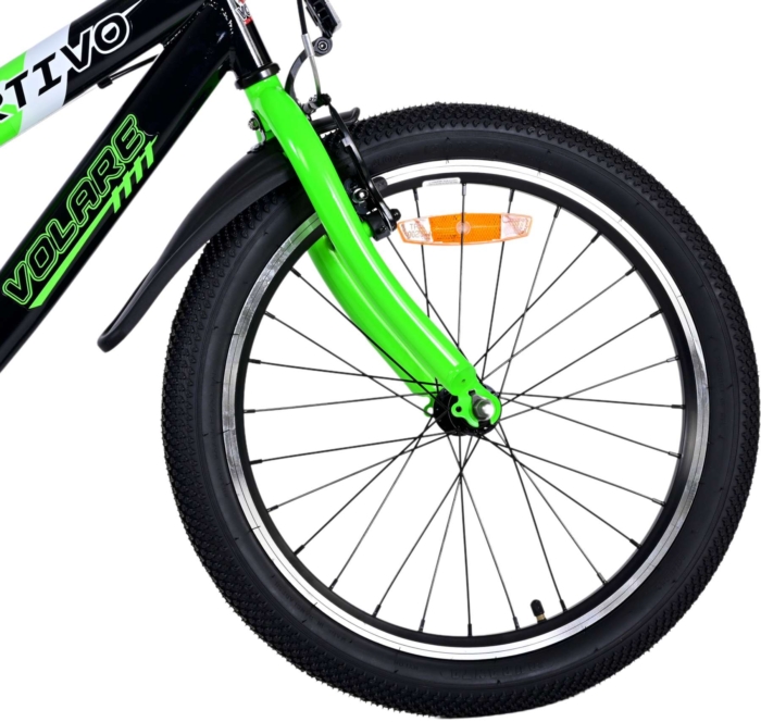 Volare Sportivo Kinderfiets - Jongens - 20 inch - Groen - Twee handremmen - Afbeelding 4