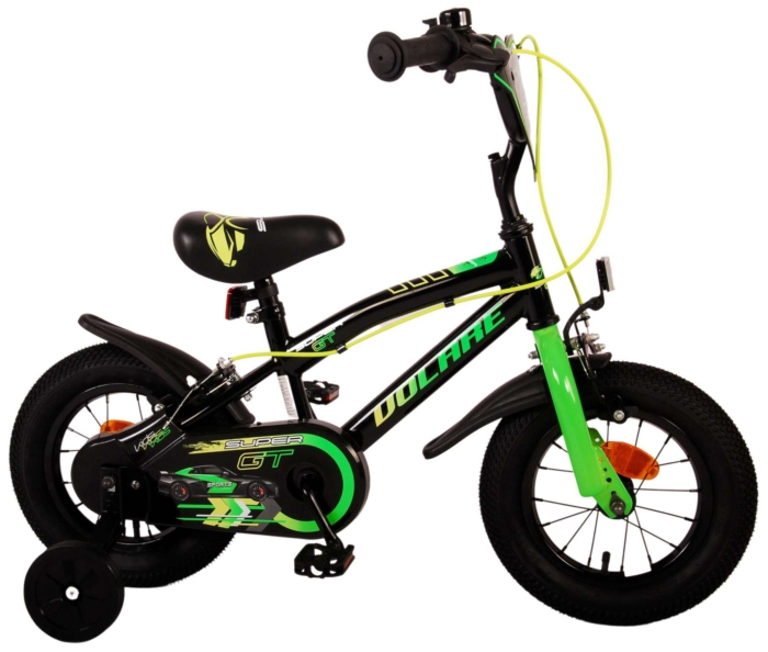 Volare Super GT Kinderfiets - Jongens - 12 inch - Groen - Twee handremmen - Afbeelding 2