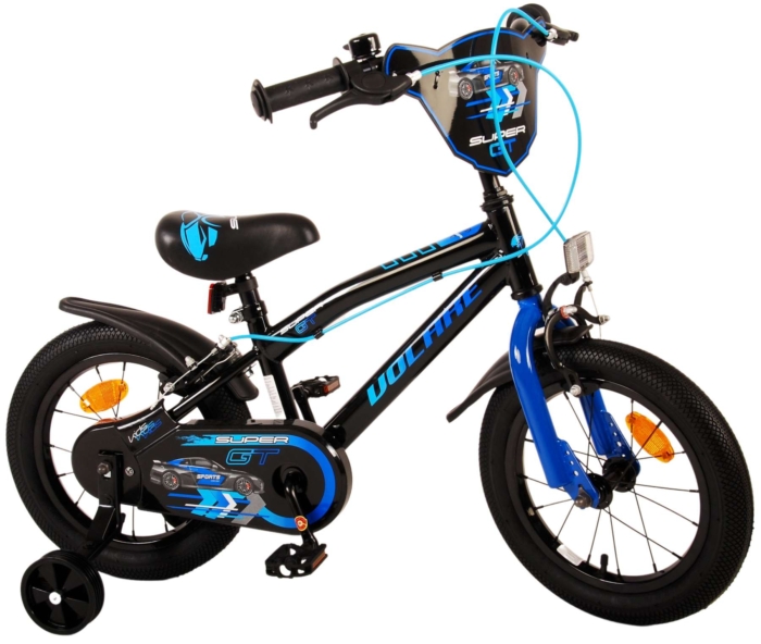 Volare Super GT Kinderfiets - Jongens - 14 inch - Blauw - Twee handremmen - Afbeelding 3