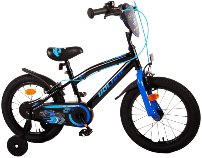 Volare Super GT Kinderfiets - Jongens - 16 inch - Blauw - Twee handremmen - Afbeelding 2