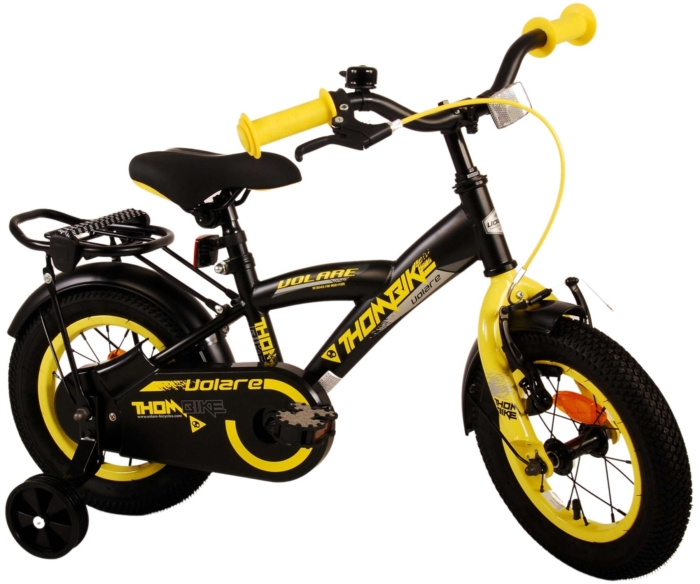 Volare Thombike Kinderfiets - Jongens - 12 inch - Zwart Geel - Afbeelding 2