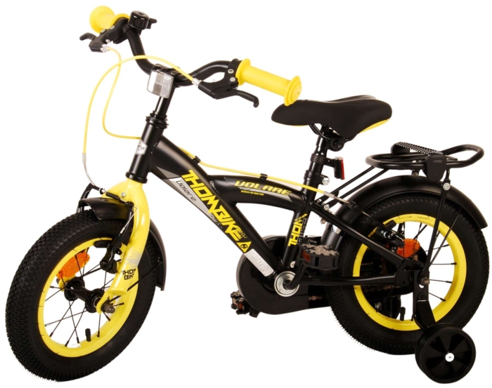 Volare Thombike Kinderfiets - Jongens - 12 inch - Zwart Geel - Twee Handremmen - Afbeelding 14