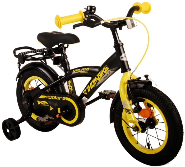 Volare Thombike Kinderfiets - Jongens - 12 inch - Zwart Geel - Afbeelding 9