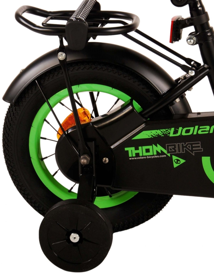 Volare Thombike Kinderfiets - Jongens - 12 inch - Zwart Groen - Afbeelding 4