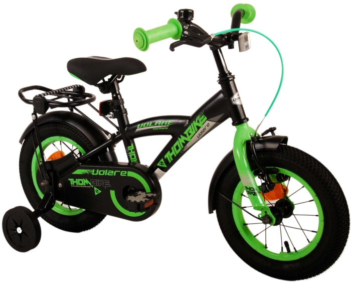 Volare Thombike Kinderfiets - Jongens - 12 inch - Zwart Groen - Afbeelding 10