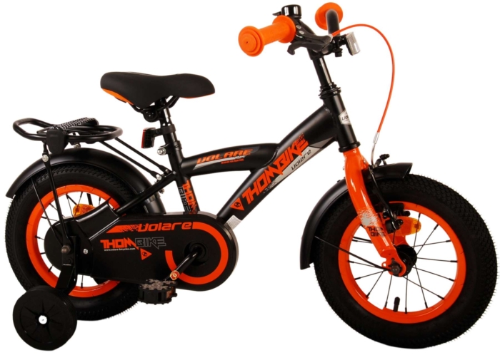 Volare Thombike Kinderfiets - Jongens - 12 inch - Zwart Oranje - Afbeelding 2