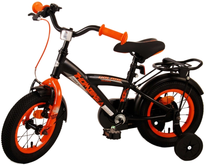 Volare Thombike Kinderfiets - Jongens - 12 inch - Zwart Oranje - Afbeelding 14