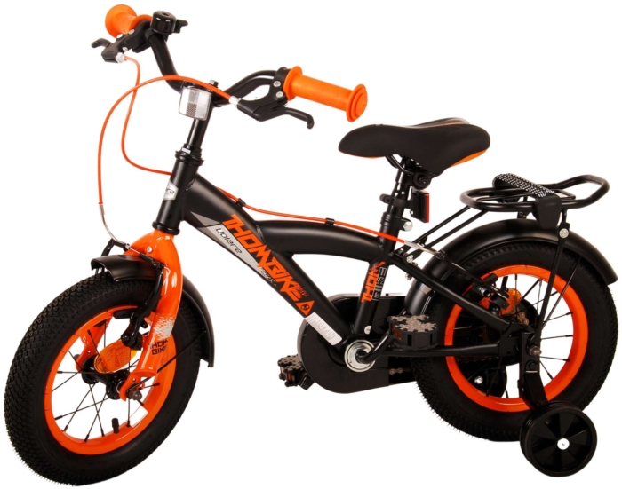 Volare Thombike Kinderfiets - Jongens - 12 inch - Zwart Oranje - Twee Handremmen - Afbeelding 14