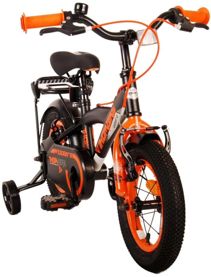 Volare Thombike Kinderfiets - Jongens - 12 inch - Zwart Oranje - Twee Handremmen - Afbeelding 10