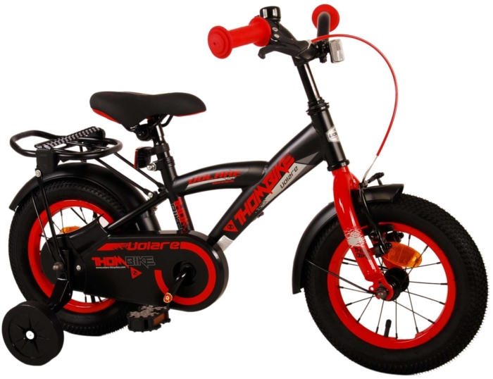 Volare Thombike Kinderfiets - Jongens - 12 inch - Zwart Rood - Afbeelding 2