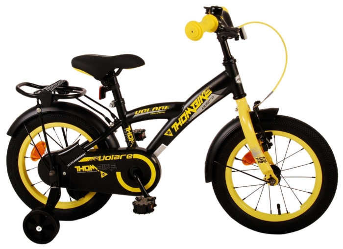 Volare Thombike Kinderfiets - Jongens - 14 inch - Zwart Geel - Afbeelding 2