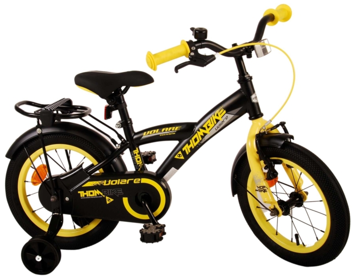 Volare Thombike Kinderfiets - Jongens - 14 inch - Zwart Geel - Afbeelding 3