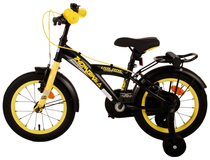 Volare Thombike Kinderfiets - Jongens - 14 inch - Zwart Geel - Twee Handremmen - Afbeelding 13